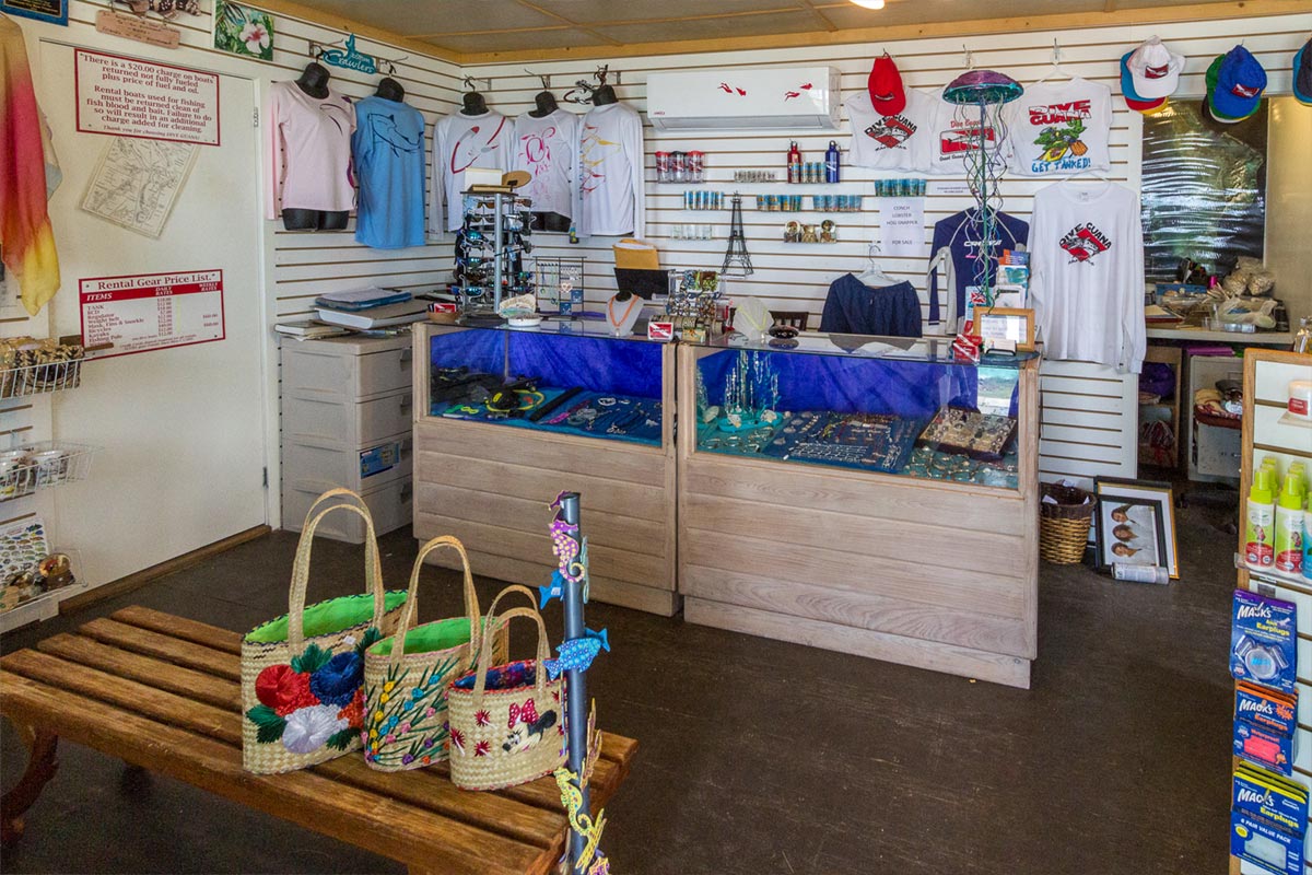 Dive Guana Gift shop on Guana Cay - Gifts and Vacation Rentals